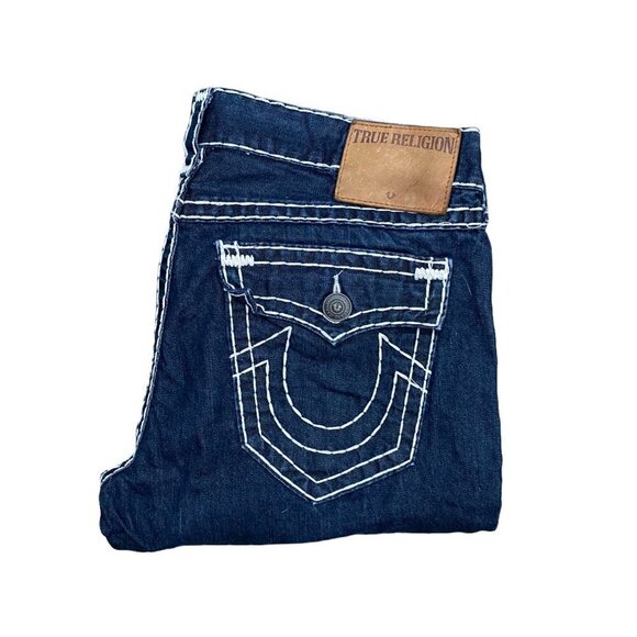True Religion Jeans Size 38 RICKY BIG STITCH Blue - Picture 3 of 5